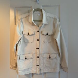 “Tribal Jeans” Cream Jacket - Size Medium. Excellent condition - barely worn!